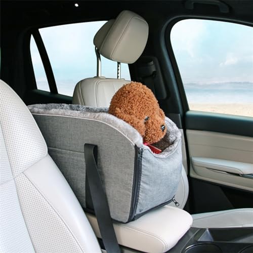 Dog Console Car Seat, Pet Car Booster Seat, Center Console Doggie Seat, Armrest Booster Seat, Travel Bags for Dogs Cats, Washable Dog Cat Booster Seat for Dogs Cats Dog Car Seat Pet Supplies