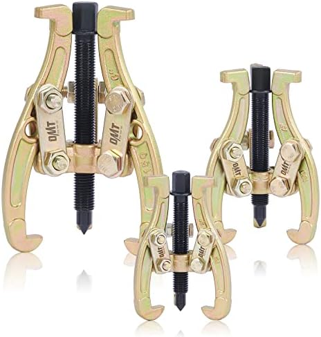 Orion Motor Tech OMT Gear Puller Set, 3" 4" 6" 3 Jaw Puller Kit for Pulley Gear Bearing Flywheel Removal, Heavy Duty Pulley Puller with Reversible Jaws 3 pcs Bearing Puller Tool Kit