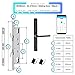 MDH Sliding Door Smart Lock Smart Door Lock Sliding Door Smart Lock w/Hook WiFi Bluetooth Keypad w/Waterproof Keyless Smart Mortise Lock Aluminum Fingerprint Door Lock
