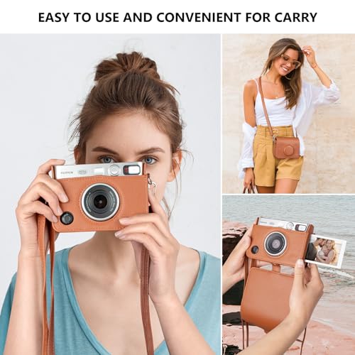 Funda y álbum para cámara mini EVO marrón y blanco miniatura 2