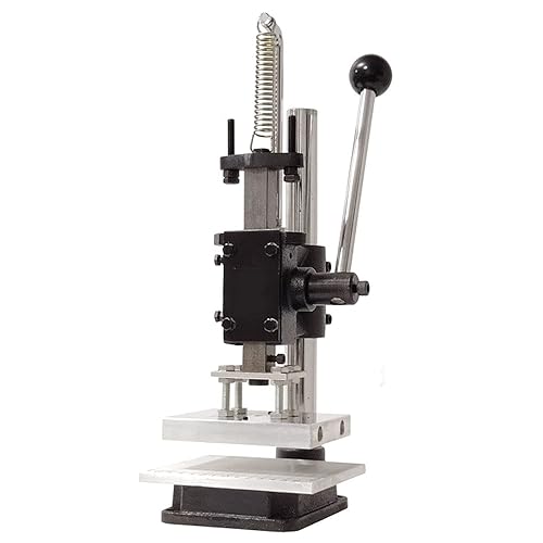 Miniatura 2 de DHBREK Punzonadora manual de cuero para perforar agujeros de cuero, perforadora manual para manualidades de cuero con mandril de taladro, placa de