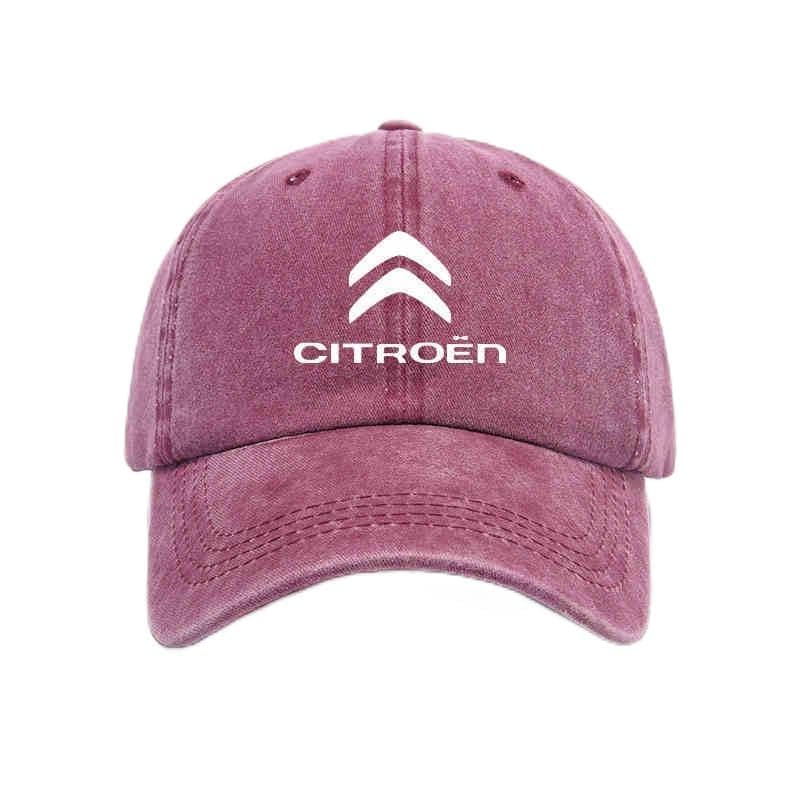 Gorra Béisbol Coche Logo para Citroen C1 2014–2022, Algodón Ajustable Trasera, Gorra de Coche de Carreras Regalo Fans Automóvil,D-One Size