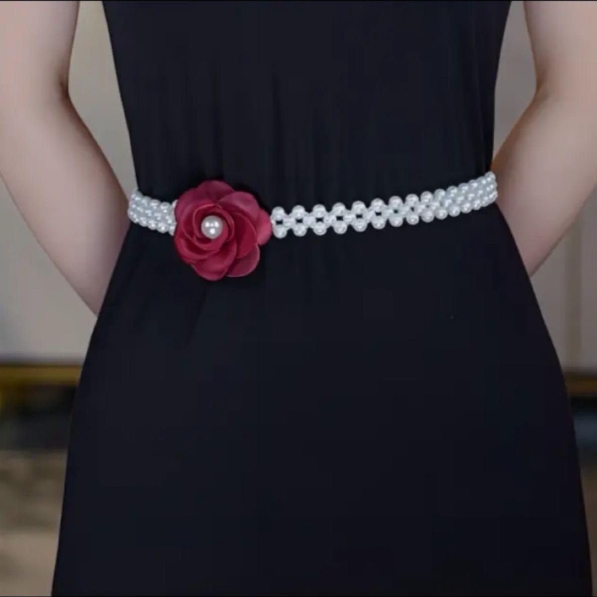 帯締め パール ベルト パール帯締め ウエストベルト 浴衣 着物 振袖 フラワー 成人式 七五三 和装小物