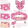 UP URARA PUP Valentine’s Dog Collar with Bow Tie, Pink Heart Bowtie Collar with Metal Buckle, Valentine’s Gift Pet Collar for Puppy Girl Boy Dog or Cat, Wedding Dog Collar, S #1