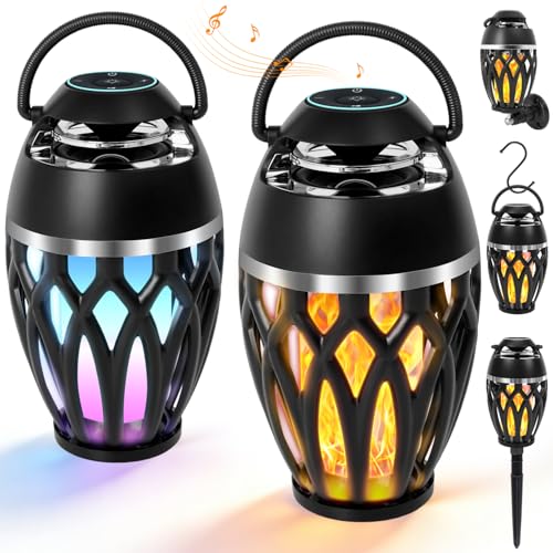 2 Pack Outdoor Speakers with Lights, Mens Gifts for...