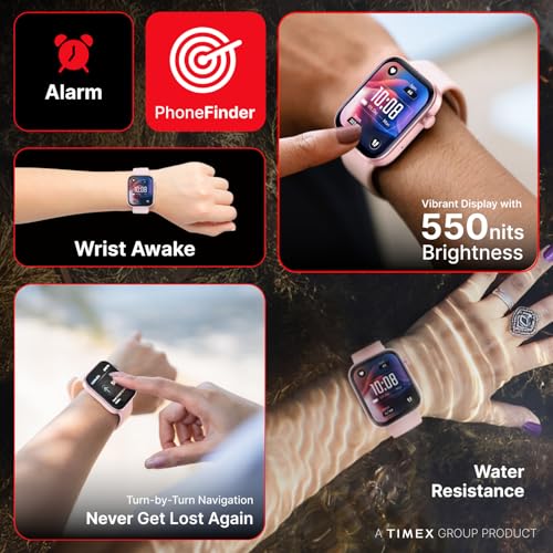 Image of TIMEX iConnect Navigator 1.83 inch(4.6cm) Display with Turn By Turn Navigation & BT Calling Smartwatch for Unisex - TWIXW901T
