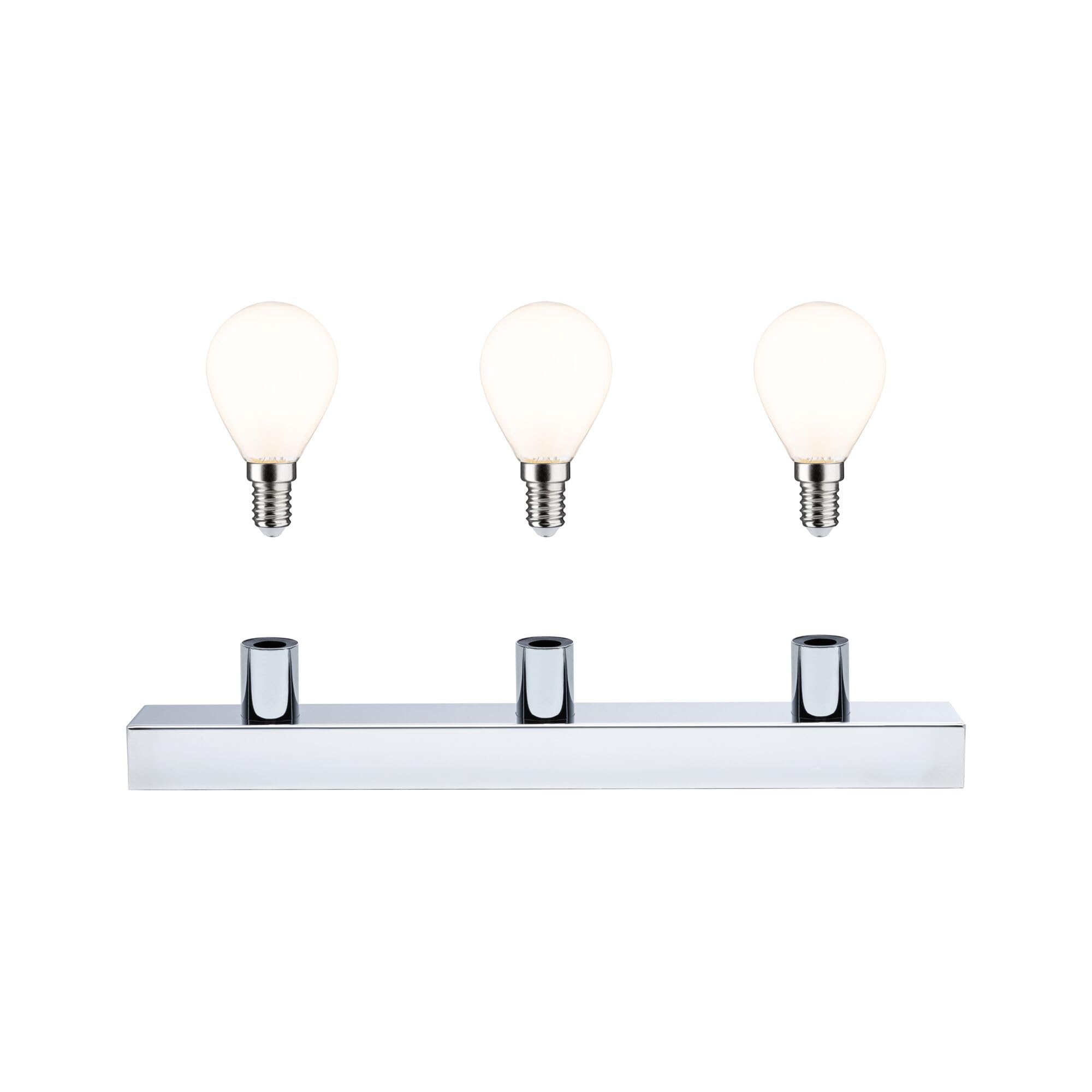 Paulmann 5317 Set Spiegelleuchte Regula II inkl. Leuchtmittel 3-flammig E14 2700K 3x470lm 230V 3x4,5W dimmbar Chrom, Opal