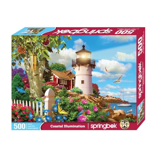 Puzzle de 500 piezas Springbok Coastal Illumination para adultos con piezas únicas, fabricado en USA con materiales ecoamigables, vistas al mar miniatura 2