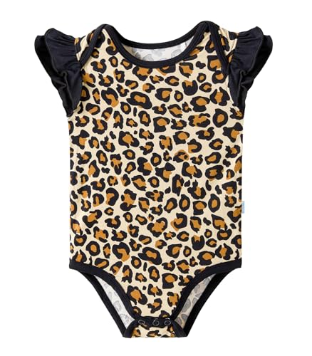 Baby Girl Bodysuit Newborn Ruffle Sleeveless Jumpsuit Soft Outfits Summer Clothes, Viscose Made from Bamboo