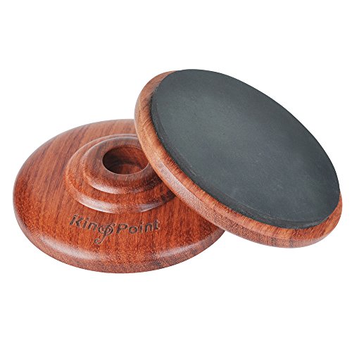 KingPoint Massivholz Cello Endpin Rest Rutschfester Stopper Anker Schutz in Celloform 3 Löcher Halter (Rund- Rosenholz)