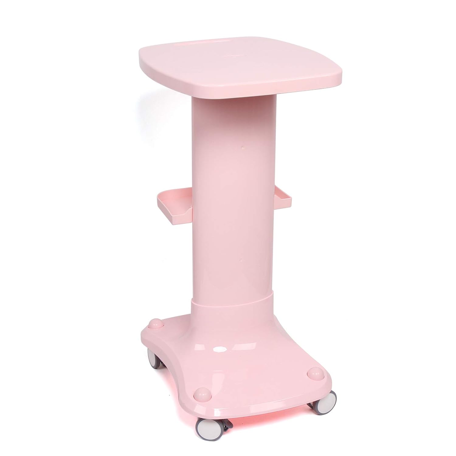 Beauty Cart, Salon Roller Cart Stand Beauty Tray Mobile Rolling Cart with Universal Wheel Salon Equipment Trolley Spa Service Instrument Hairdressing Storage Tray Trolley,Load 330lbs,ABS (Pink) : Beauty & Personal Care