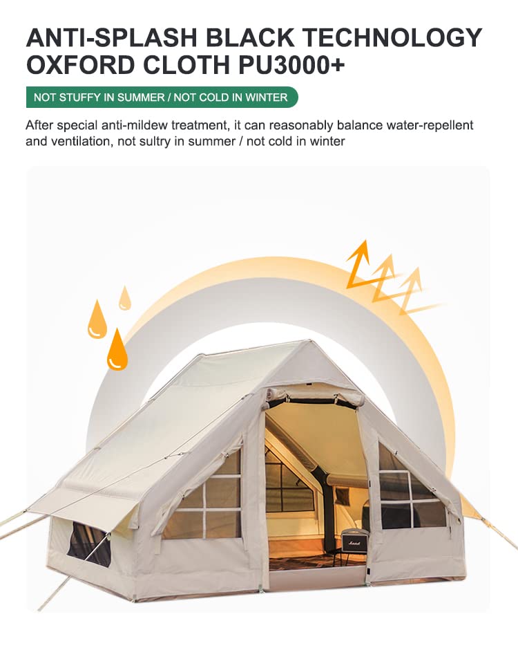 Amazon.co.jp: キャンプ用大型インフレータブルテント、4～6人用防水