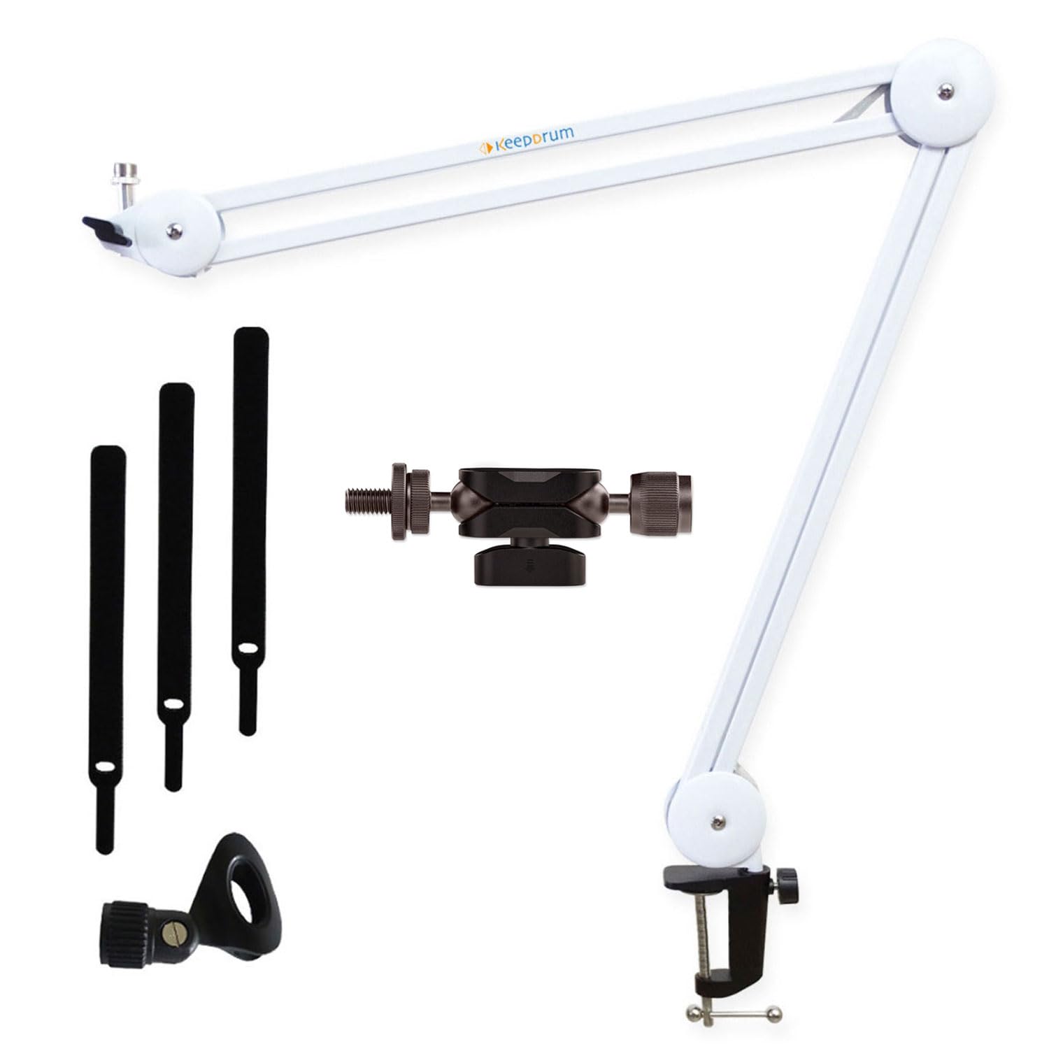 Rode Universal Ball Mount przegub kulowy z keepdrum ramię przegubowe, biały
