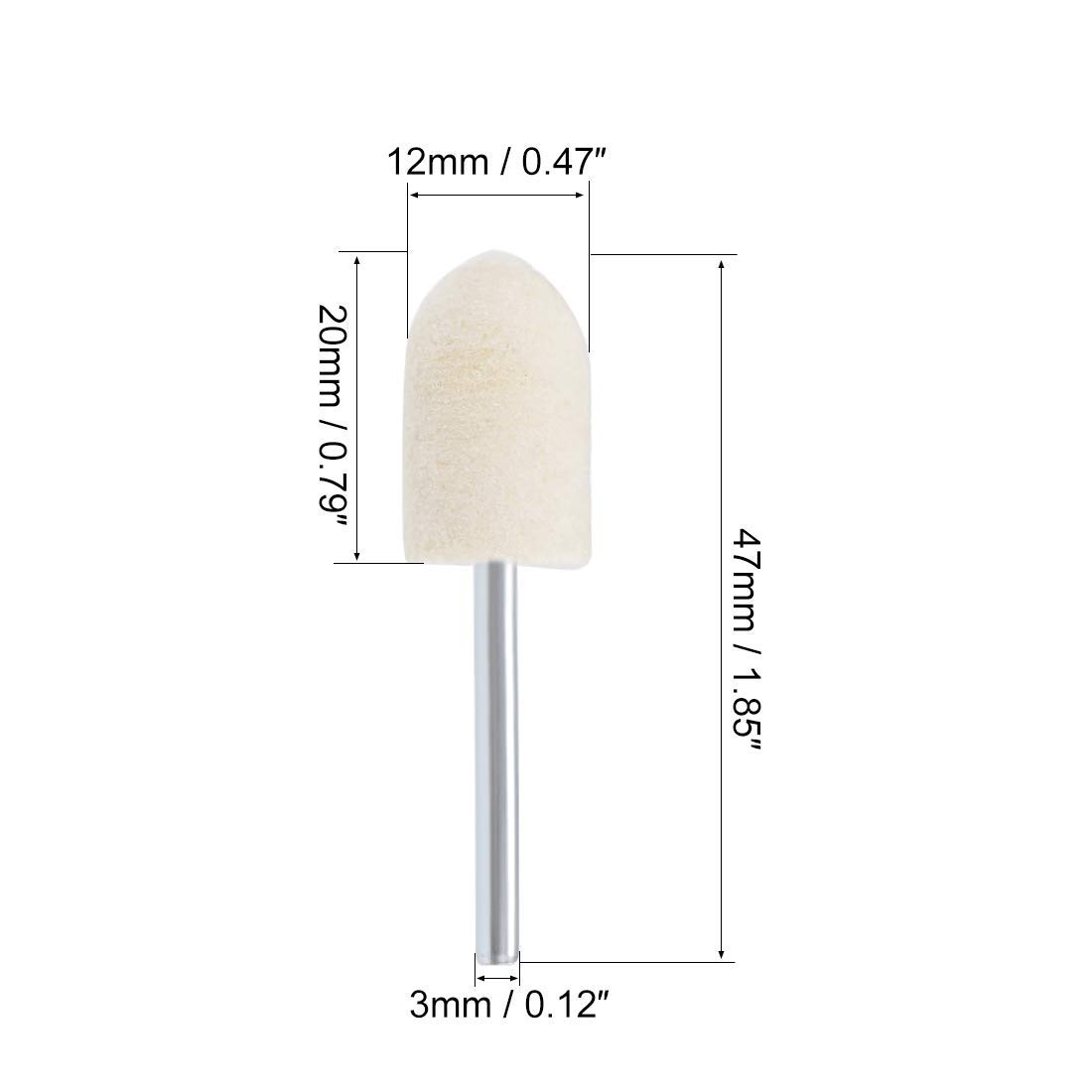 5 Stück Wollfilz Montiert Dorn 6mm X 14mm 1/8 Zoll Schaft