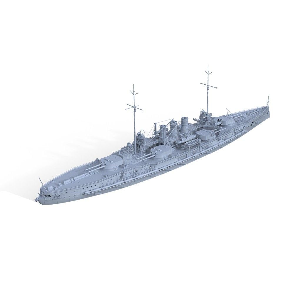 Niepomalowany model wojskowy do pancernika niemieckiej marynarki wojennej Helgoland 1/350