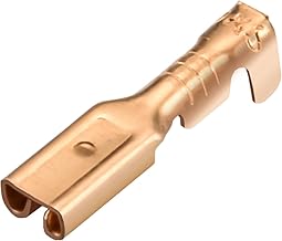 Heschen 2,8 mm Flachspleiß-Crimpklemmen, 100 Stück, nicht isoliert, 0,5 mm² bis 0,8 mm² Kabel