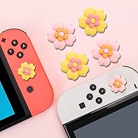 Vista 7 de PERFECTSIGHT Switch Thumb Grips Cute Flower Joystick Caps for Nintendo SwitchSwitch LiteSwitch OLED, 4 PCS Thumbstick Cover Analog Stick Button