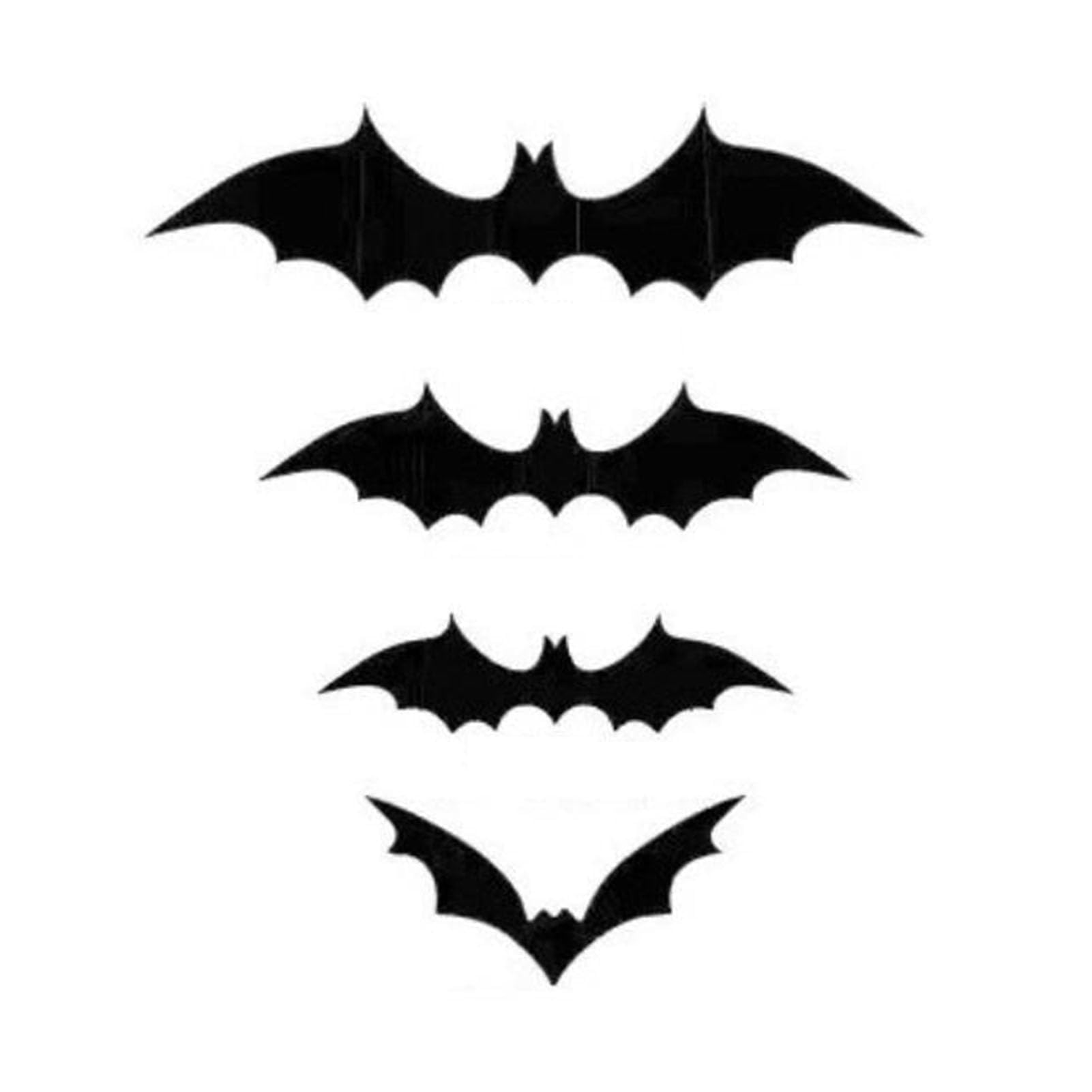 3D Halloween Bat Wall Stickers, Waterproof Plastic Scary Decals, Indoor DIY Room Decor for Party 60pcs