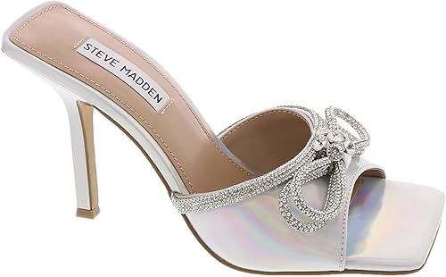 Steve Madden Sandales talons orn es pour femmes, Multicolore iridescent, 36 EU