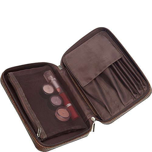 Goodhope Bags Deluxe Croc Leather Cosmetic Case (Black) 2 Goodhope Bags Deluxe Croc Leather Cosmetic Case (Black)