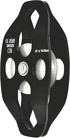 KARAM Aluminium Single Pulley Double Side attachments | Heavy Duty Rope Cable Pulley System for Efficient Load Lifting | Fall Protection Safety Gear | AP014