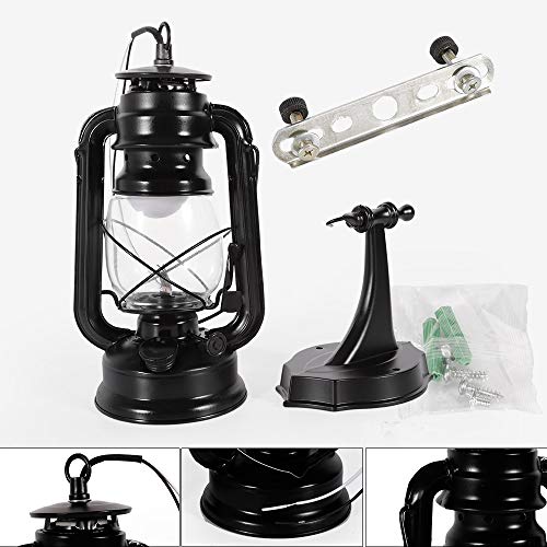 Image of Wall Sconces, Retro Antique Vintage Rustic Lantern Lamp Wall Sconce Light Fixture (Black - 1 Pcs)