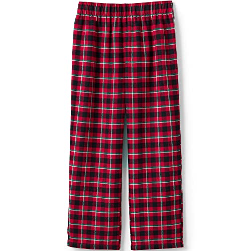 Lands' End Kids Flannel Pajama Pant Rich Red Field Check Kids 14 #TOP16