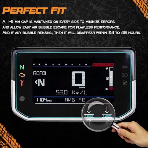 Image of Screen Guard For Hero Glamour X [2025] TFT Digital Meter [2025] | Anti-Bubble | Scratch Resistant | HD Clear | Anti-Fingerprint | Glamour Accessories | TFT Instrument Display Protector [Not Tempered Glass] (Pack of 2)