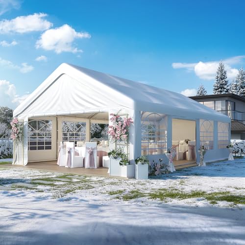 GARTOO 20' x 30' Canopy Party Tent & Carport -