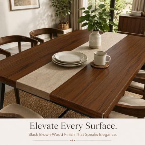 Image of HOME13 Wood Contact Paper Peel and Stick Wood Grain Wallpaper for Countertops Self-Adhesive Removable Waterproof Brown Vinyl Wall Paper for Furniture Kitchen