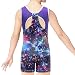 Toddler Girls Leotards for Gymnastics Sparkle Colorful Painted Tank Biketards 4-11Y B169_Galaxy_110