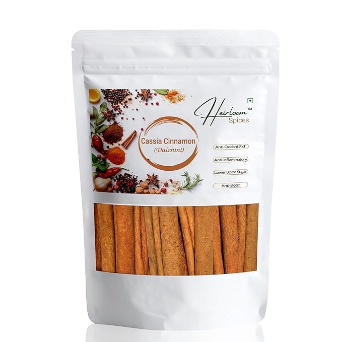 Heirloom Spices Whole Natural Cassia Cinnamon |100 grams| Pesticide Free, No Added Colours | Premium Dalchini