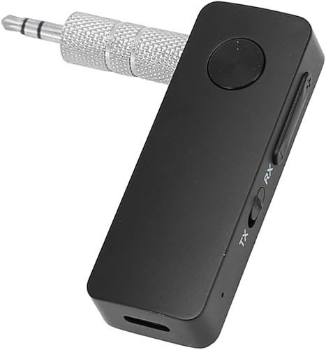 Receptor transmisor Bluetooth 5.3 Adaptador inalámbrico conector auxiliar de 0.138 in Salida de entrada de audio estéreo - para TV, coche,