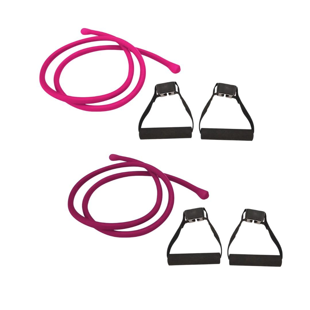 Resistance Bands Workout Set, Fitness Bands for Strength Exercise, Gym or Home Workouts, Kit Includes 2 Soft Handles and 2 Resistance Bands