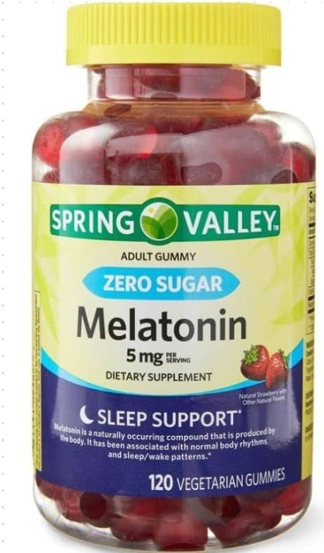 Sv + Melatonin Gummies Dietary Supplement 5 mg 120 Count +Better Guide Vitamins &Supplements