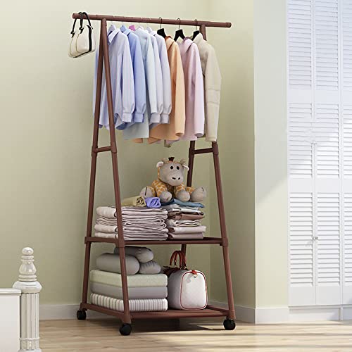 Image of COROID Digital Printed Multipurpose 6 Shelve Wardrobe,Foldable,Collapsible Fabric Wardrobe Organizer for Clothes Drawers Portable Wardrobe Clothing Space Saving Wardrobe (3-Layer, Coffee)