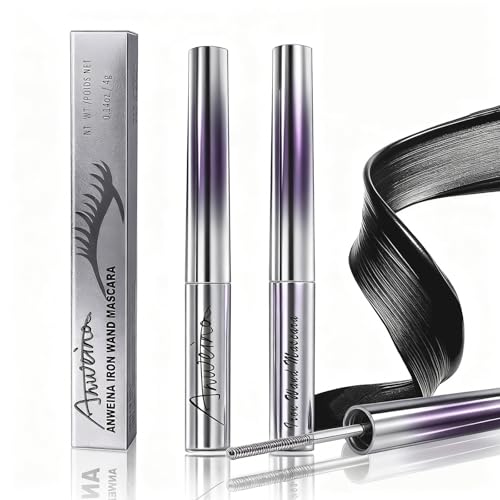 2Pcs Iron Wand Mascara, Metal Mascara Wand, Black Washable Metal wand mascara,...