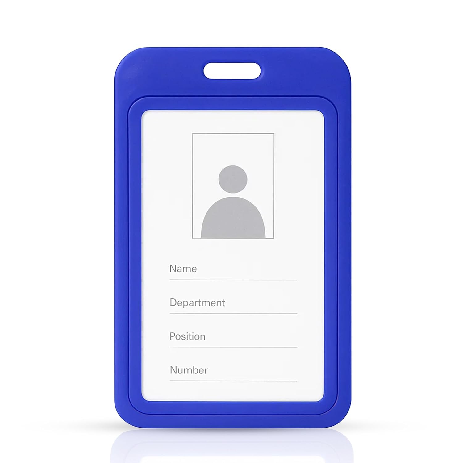EXCEL® Plastic ID Card Holder, Pack of 1 Blue Colour, Double Sides Visible, Waterproof Unisex ID Card Holder Case for Office, School & Colleges-image-5