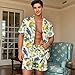 Liuqpwys Bluebird Lemon His and Hers Matching Pajamas Set Relaxed Fashion Button Down Loungewear Versatile Short Sleeve Warm Weather Pajamas for Men and Women Casual Wear
