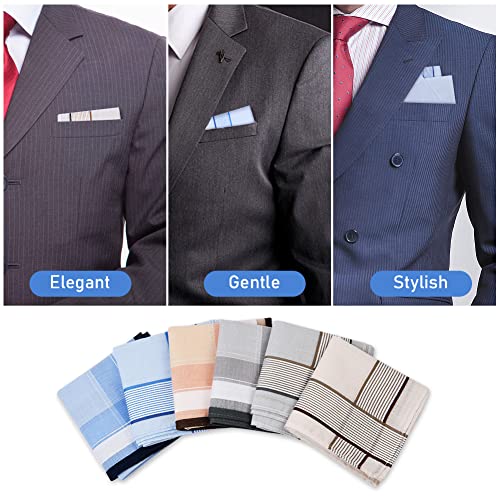 AOMIG Lenços masculinos, pacote com 12 lenços macios masculinos, lenços masculinos premium sortidos