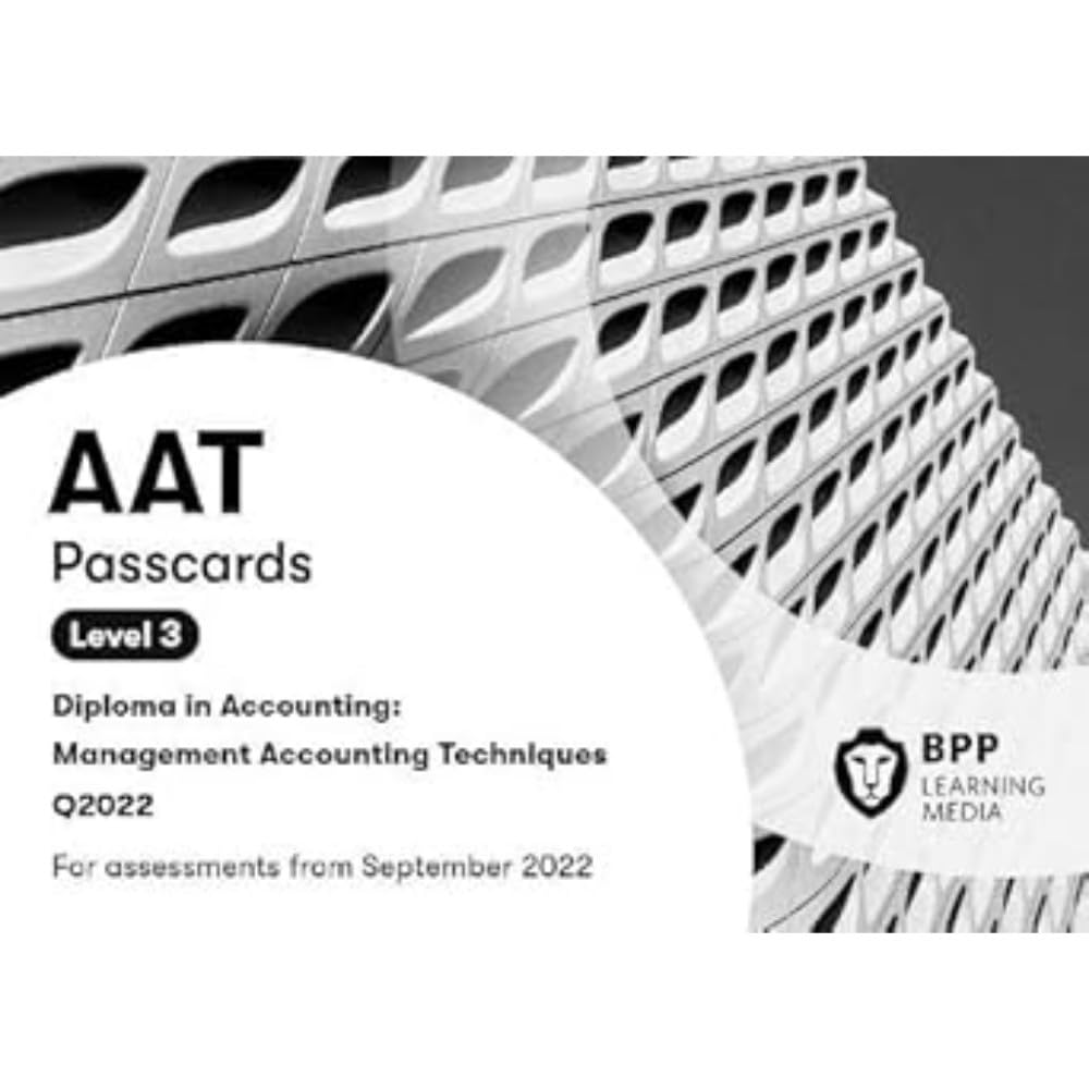 AAT Management Accounting Techniques: Passcards
