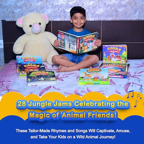 Image of Kiddale 28 Wild Animal Musical Sounds Book|16 Audio Nursery Rhymes Learning|Interactive&Intelligence Book|Best Alternative to Keep Kids from Mobile Phones&Screens|Ideal Gift for 1-4 Year Kids