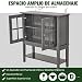 HOMCOM Armario Auxiliar Interior para Cocina Salón Aparador Cocina de Almacenamiento Estilo...