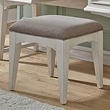 Liberty Furniture Industries Bayside Vanity Stool, W18 x D16 x H18, White