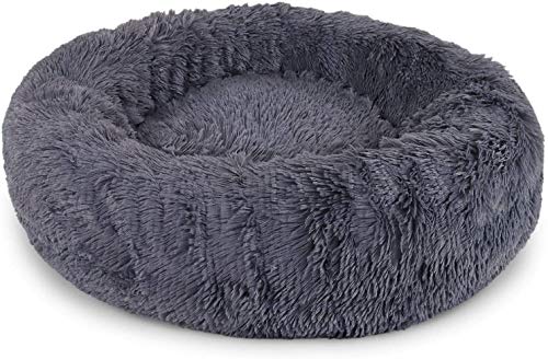 Cama Gato Suave Cama Perro Redonda Cama de Felpa Gatos Ø80cm Cama de Mascotas Donut Cama Suave Dount para Perros Grandes Descansado Cama Perro Suave Cama Gato Redonda Mascotas Calentito Cojín Lavable