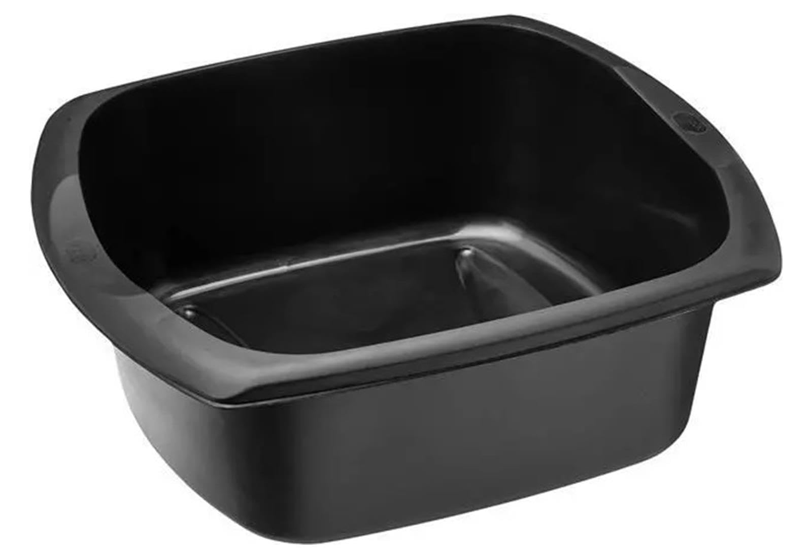 Hochste Black Addis 9.5L Washing Up Bowl Kitchen Sink Dishes Basin Rectangular Medium One Size