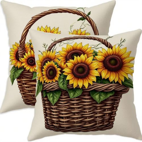 Housse coussin 65x65cm étanche avec fermeture éclair invisible lot de 2 lin