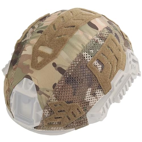 Housse de casque camouflage en maille élastique pour équipement airsoft et chasse