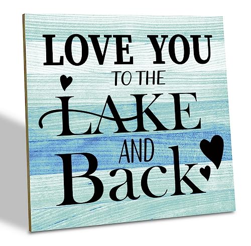 Lake Wood Sign, Love You to the Lake and Back, Wood Plaque Table...