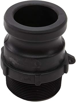2" x 2" PVC Camlock Fittings - Plastic Hose Coupler - Poly Type F Male Cam Lock Hose Adapter - Male Threaded NPT Cam & Groove